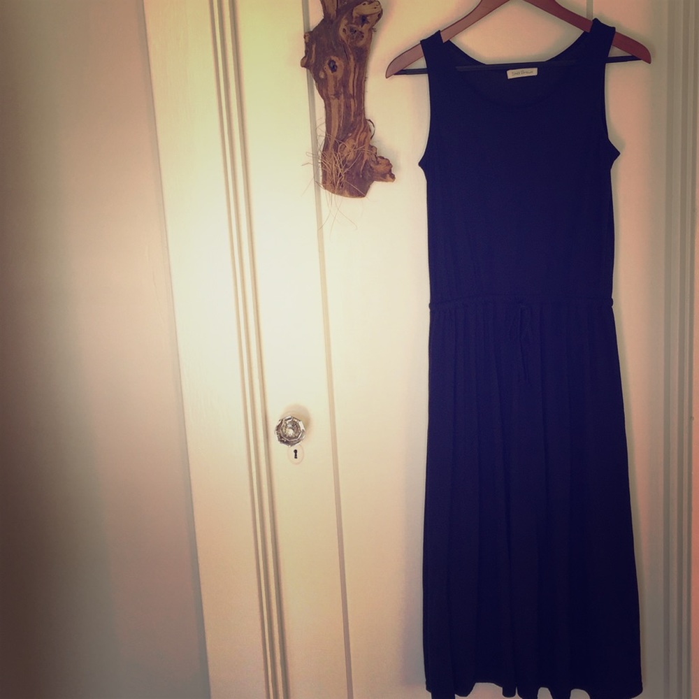 Navy jersey maxi dress with top